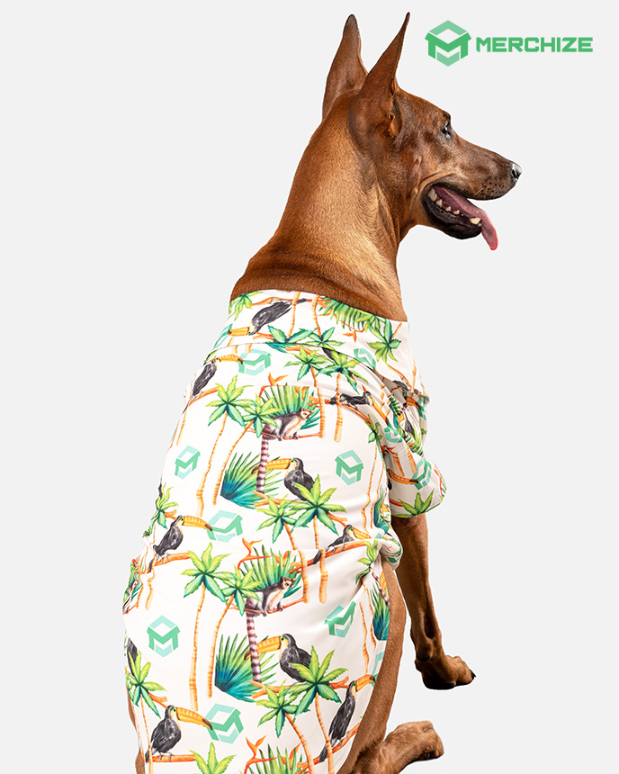 pet hawaiian shirt dog back