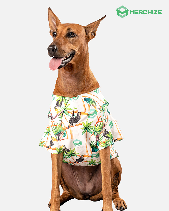 pet hawaiian shirt dog front
