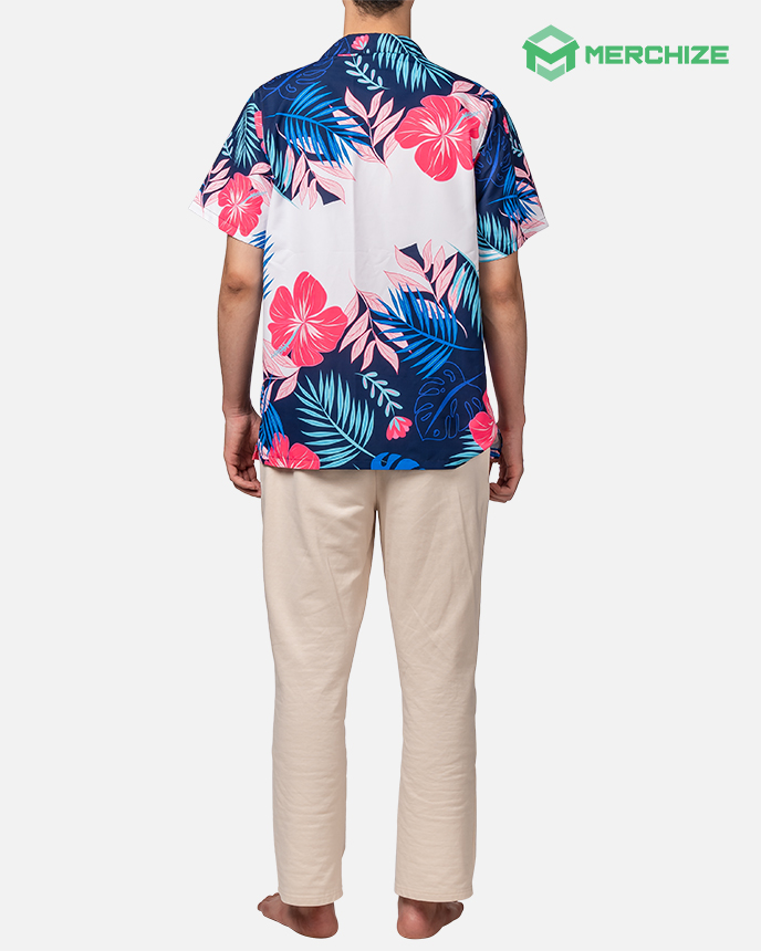 All-over Print Pocket Hawaiian Shirt