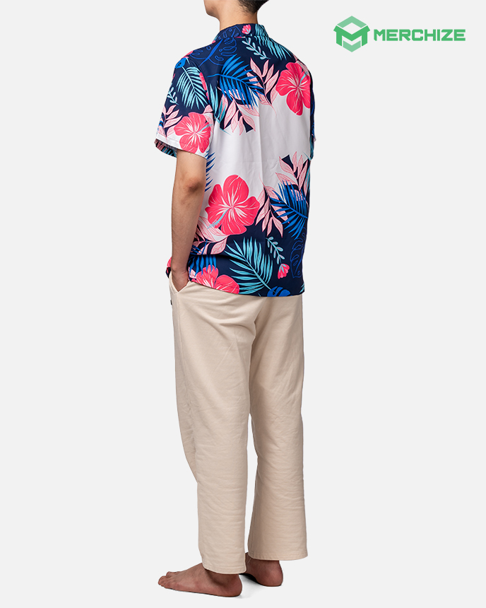 All-over Print Pocket Hawaiian Shirt