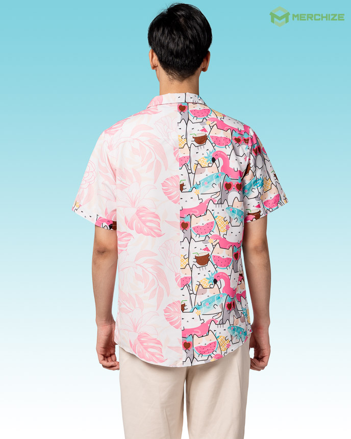All-over Print Pocket Regular Fit Hawaiian Shirt