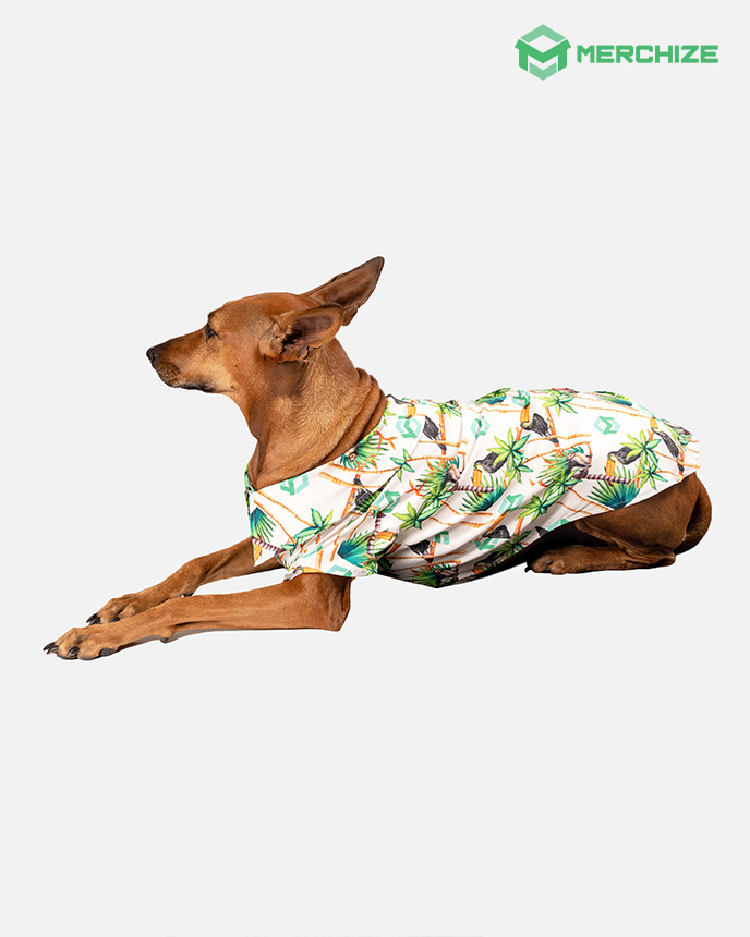 pet hawaiian shirt dog side