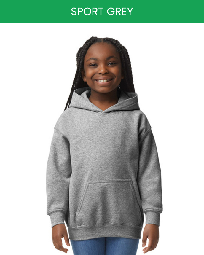custom youth hoodie grey