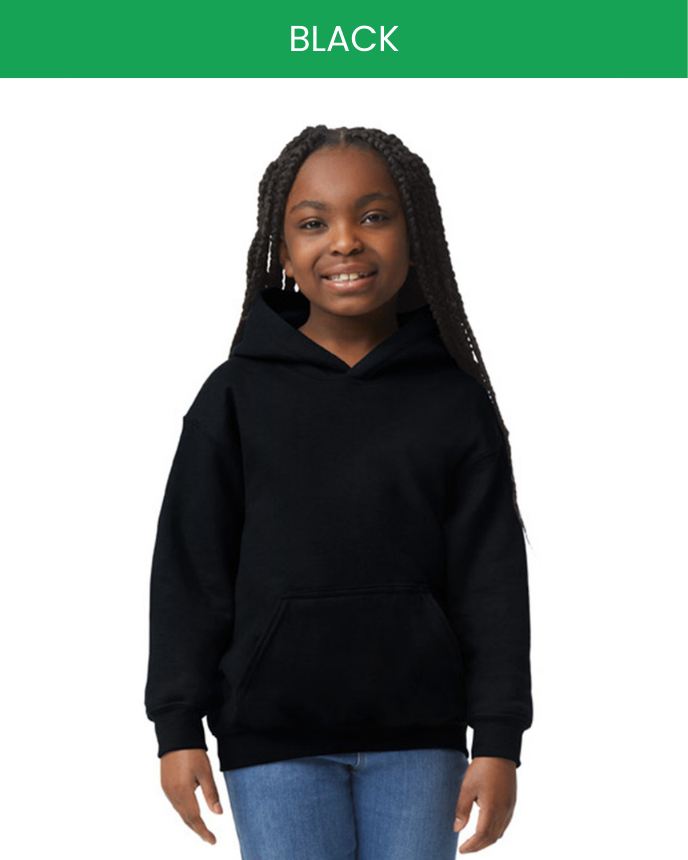 black custom youth hoodie
