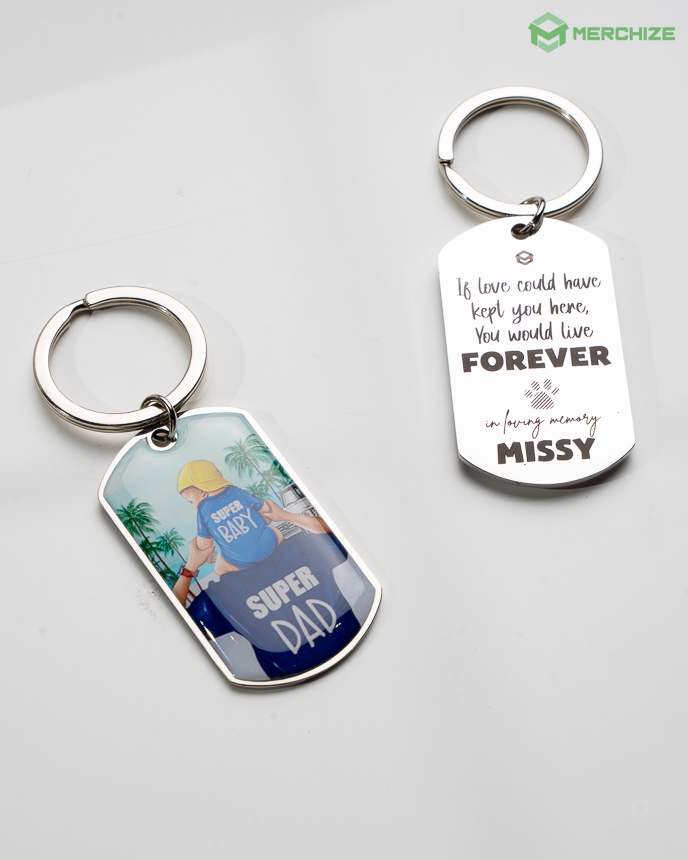 Engraved Stainless Steel Keychain