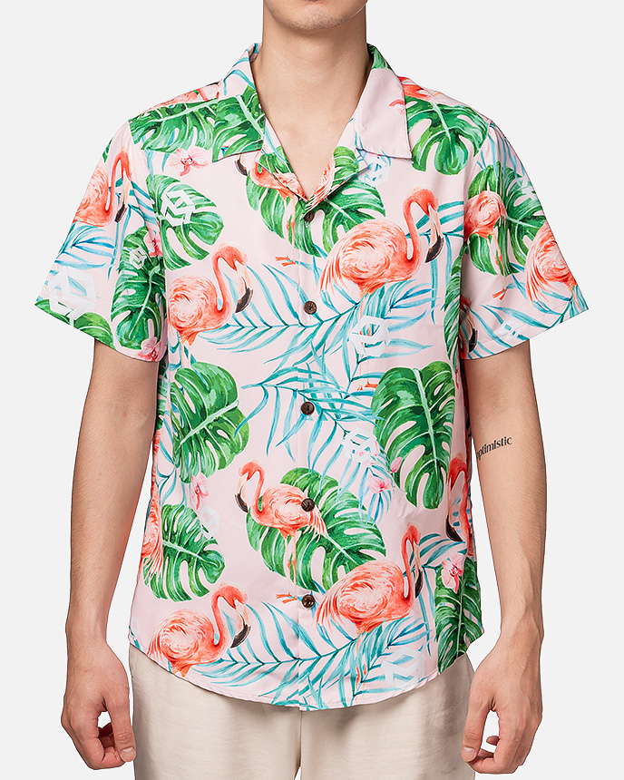All-over Print Regular Fit Hawaiian Shirt