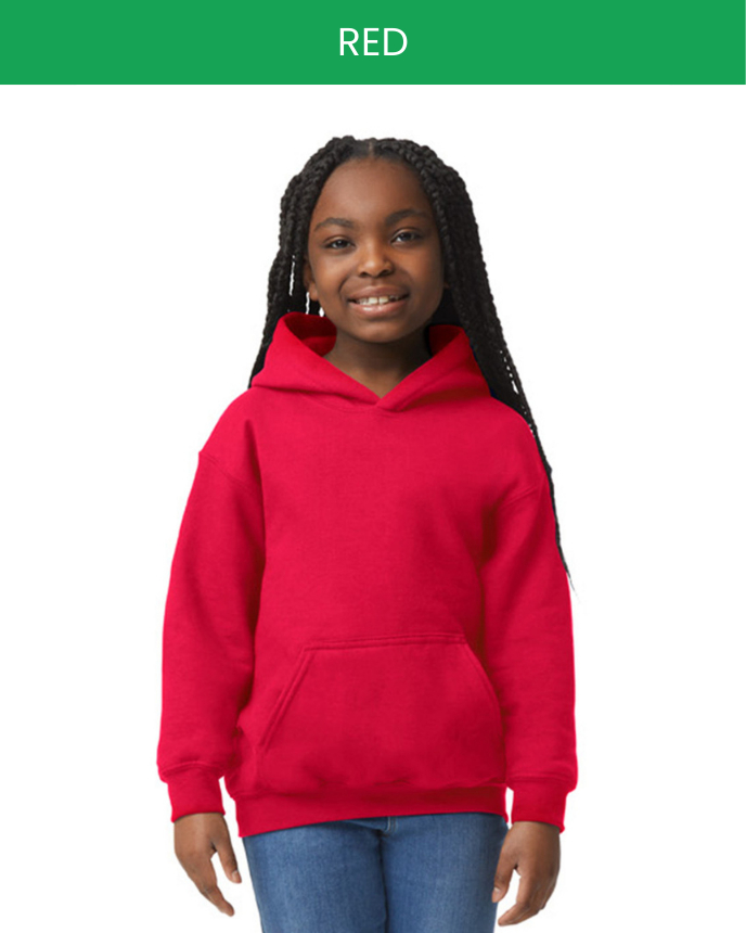 custom youth hoodie red 