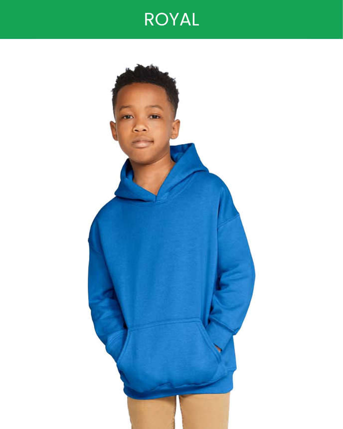custom youth hoodie royal