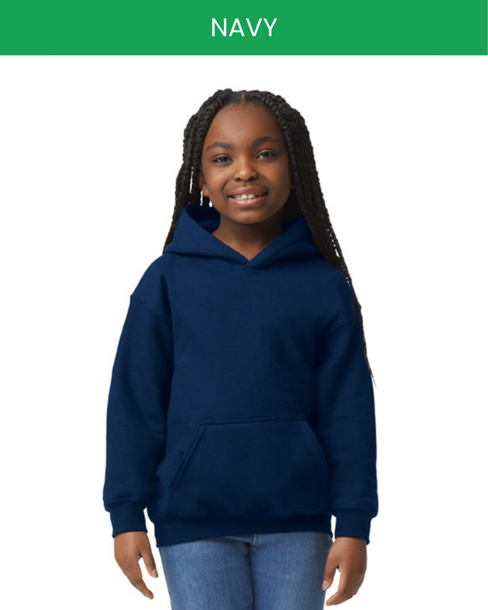custom navy youth hoodie